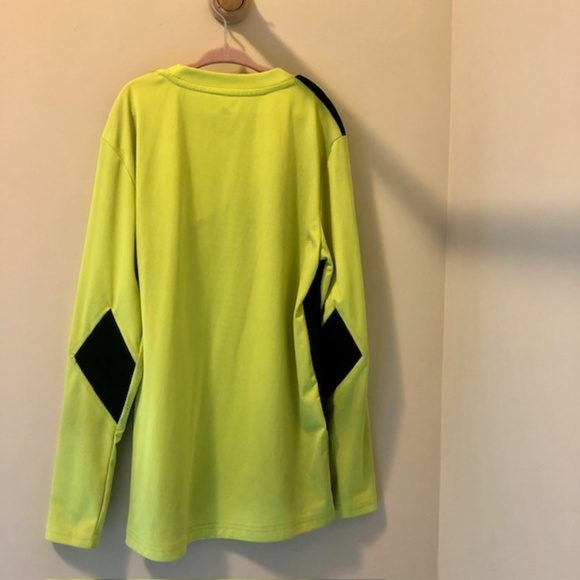 Adidas Aeroready Goalkeeper Long Sleeve Shirt, Black & Electric Yellow, Sz 11-12 - Picture 2 of 3